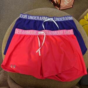 Under Armour Women's Shorts 2 Pack Purple and Pink